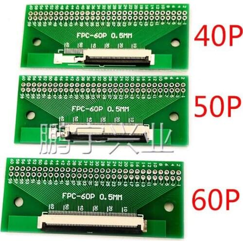 Adapter board FPC 40p 50p 60p with 0.5mm connector to DIP 2.0 Test board Universal PCB Board