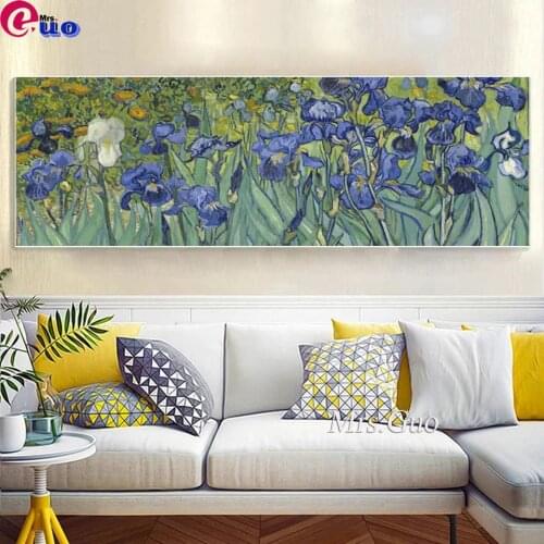 Full Square/Round Diamond Painting Cross Stitch Kit 5D DIY Diamond Embroidery Purple iris Picture Mosaic Home Decor Gift