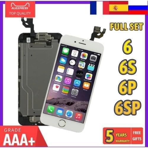 Full Set For iPhone 6 6S Plus LCD Screen Touch Digitizer Assembly For iPhone6 6S 6P 6SP Complete Display Replacement+Home Button