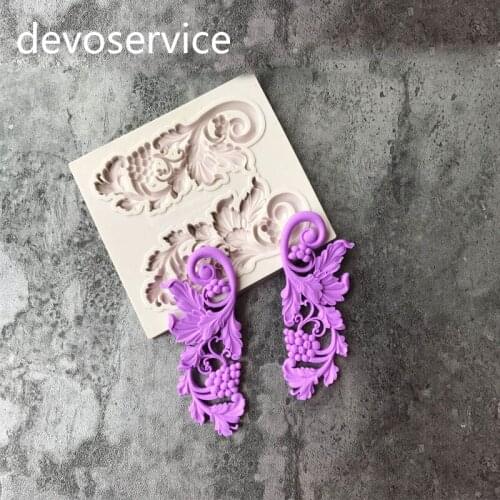 Vine Flower Cake Border Silicone Mold Fondant Moulds Cake Decorating Tools DIY Gumpaste Cupcake Chocolate Candy Soap Molds