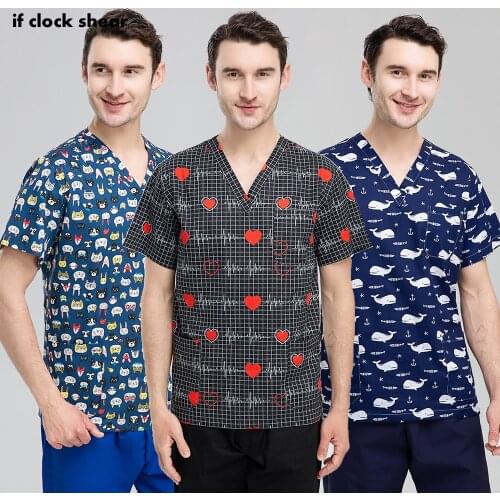 Scrubs Uniform Work Pet Shop Clothes New Multicolor Polyester Cotton Solid Uniform Beauty Salon Nursing Uniform Medical Clothes