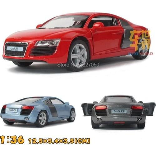 1:36 5 Inch Mini R8 Sports Car Alloy Model Racing Car Pull Back Toy Car As Gift For Boy Kids