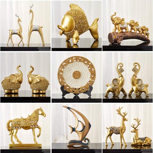 Wealth Luck Feng Shui Ornament Home Decoration Accessories New Year Decorations 2021 Animal Figurine Living room Decoration