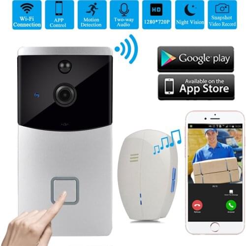 CUSAM Smart IP Video Intercom Doorbell Wireless Wifi Camera HD 720P Door Phone Bell Two Way Audio APP Control iOS Android