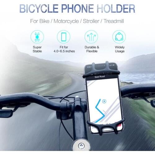 Universal Silicone Bike Phone Holder Motorcycle MTB Road Bicycle Mobile Phone Stand Handlebar Clip Holder For iPhone Samsung