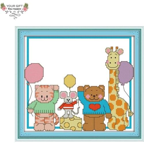 Your Gift C921 Counted and Stamped Home Decor The Small Animals Needlework Needlepoint Embroidery DIY Cross Stitch kits