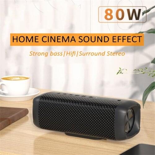 80W high power bluetooth speaker subwoofer bar outdoor waterproof speaker portable column stereo surround Bass wireless speaker