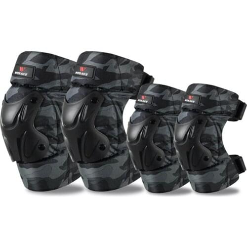 MTB Motorcycle Knee Elbow Pads Protector Suit Armor Downhill Protective Gear Guard Adult Snowboard Motocross Kneepads