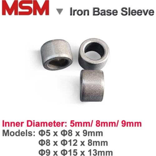 MSM Iron Base Shaft Sleeve 5x8x9/ 8x12x8/ 9x15x13mm Powder Metallurgy Oil Bushing Porous Bearing for RC Model DIY