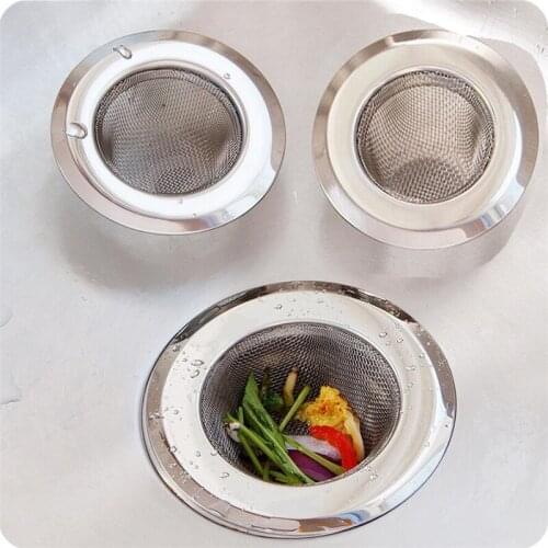 1pc/2pcs Portable Stainless Steel Bathtub Hair Catcher Stopper Shower Drain Hole Filter Trap Kitchen Metal Sink Strainer