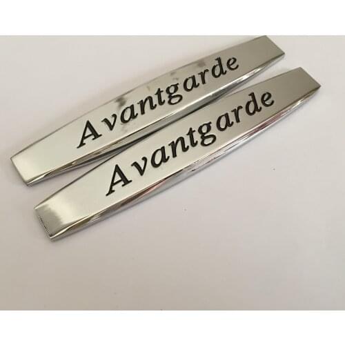 2pcs Avantgarde Car Fender side Emblem Badge rear bumper trunk fender Sticker car styling Auto accessories