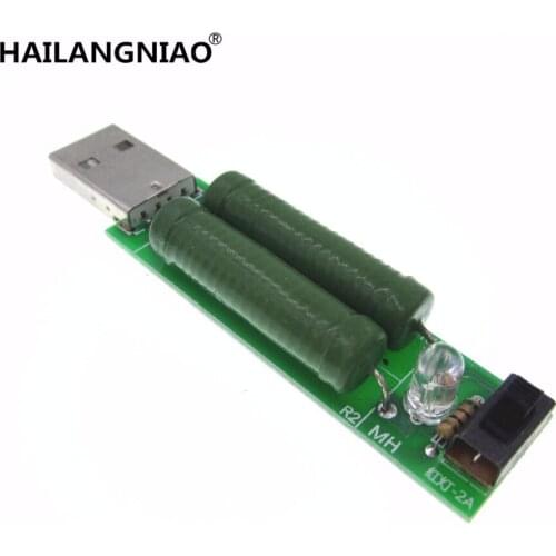 20pcs/lot USB mini discharge load resistor 2A/1A With switch 1A Green led, 2A Red led