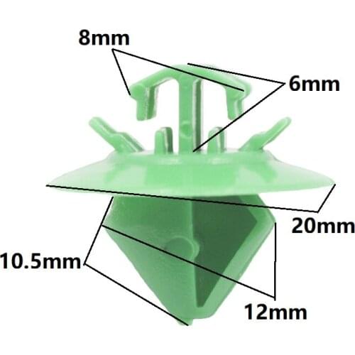 50x Green Door Pedal Threshold Strips Anti-rubbing Clips Fixeding For Peugeot 206 207 408