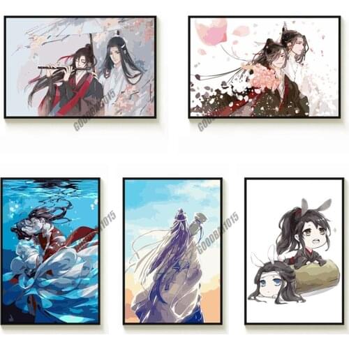 5d Diy Mosaic Diamond Painting Anime Mo Dao Zu Shi Diamond Embroidery Full Square Round Drill Cross Stitch Kits Home Decor Art
