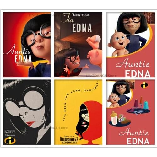 5d Diy Diamond Painting Disney Auntie Edna Poster Cartoon Diamond Mosaic Embroidery Cross Stitch Handmade Art Home Decor Gift