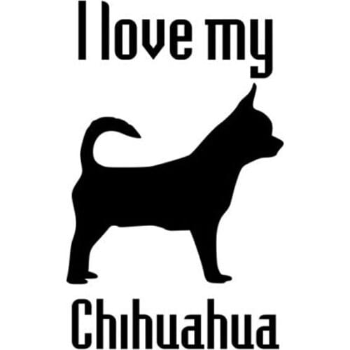 7.5cm*13cm Creative Animal I LOVE MY CHIHUAHUA Dog Cute Window Stickers C5-1342