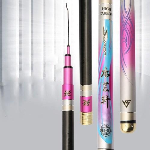 8.1m Taiwan Fishing Rod Carbon 28/19 Tone Hand Olta Five Sections 3.6-8.1 M Ultra-light 5H Ultra-hard Fishing Pesca Fishing Gear