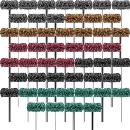 50 Piece 1 Inch Abrasive Wheels Polishing Wheels Abrasive Wheels with 1/8 Inch Shank for Rotary Tools (120-600 Grit) Promotion