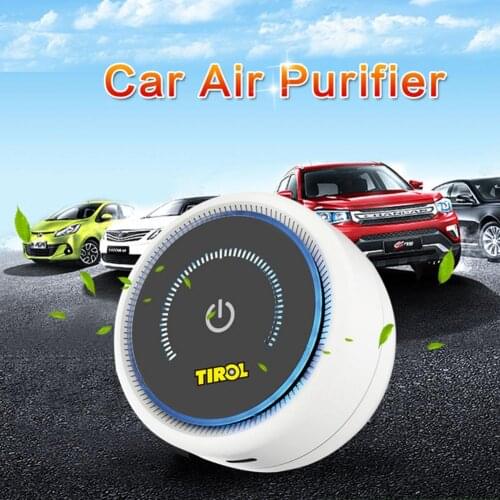 ABS Car Portable Air Purifier Set USB Rechargable Negative Ion Generator Air Cleaner Automotive Interior Supplies Drop Shipping