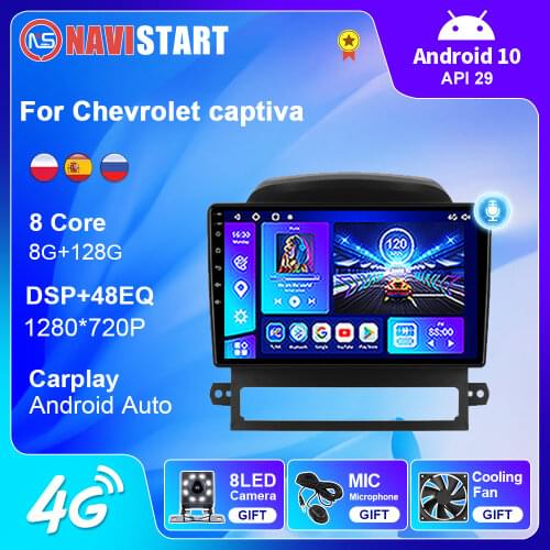 6+128G Android 10 Car Radio For Chevrolet captiva 2008-2012 GPS Navigation Android Auto 4G WIFI Carplay Player 2 Din DVD Player