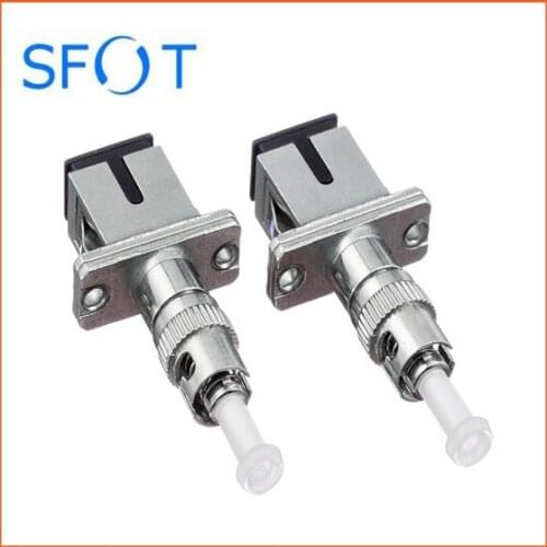Free Shipping, 10pcs SC ST fiber adapter SC-ST flange coupler adapter