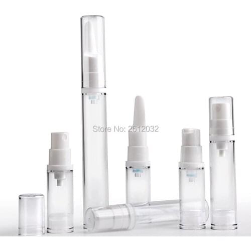 5ml 10ml 15ml Lotion Bottle Sample Container Airless Pump Bottle Eye cream Tube Clear Essential oil Vacuum Eye Cream Bottles