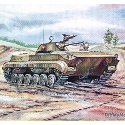 DIYMyModeI Russian BMP-1 infantry combat vehicle DIY Handcraft Paper Model KIT Handmade Toy Puzzles Gift Movie props