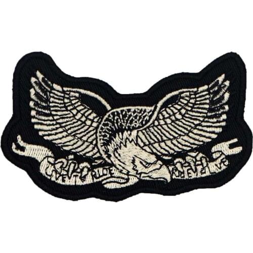 LIVE TO RIDE EAGLE Patch Embroidered Applique Sewing Label punk biker Patches Clothes Stickers Apparel Accessories Badge