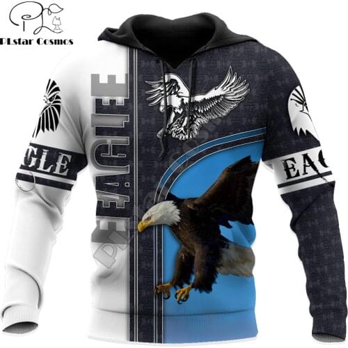 Animal Beautiful Eagle 3D Printed Fashion Mens Autumn Hoodie Sweatshirt Unisex Streetwear Casual Zip Jacket Pullover KJ522
