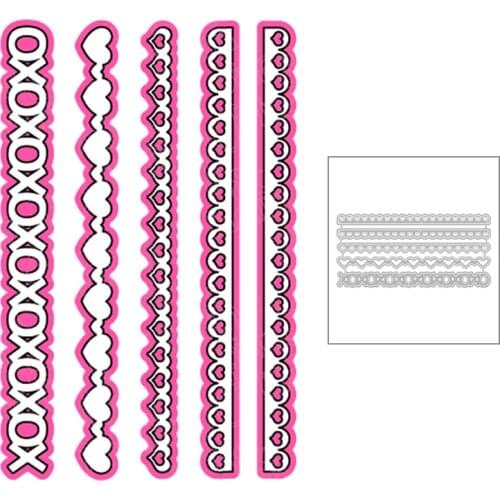 2020 New Edge Metal Cutting Dies For DIY Embossing Heart Lace Decoration Photo Frame Greeting Card Album Scrapbooking No Stamps