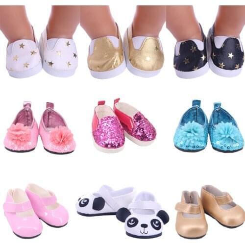 Doll Shoes Handmade Boots 7 Cm Doll Shoes For 18 Inch American&43 Cm Born Baby Generation Girls Russian DIY Toy Gift