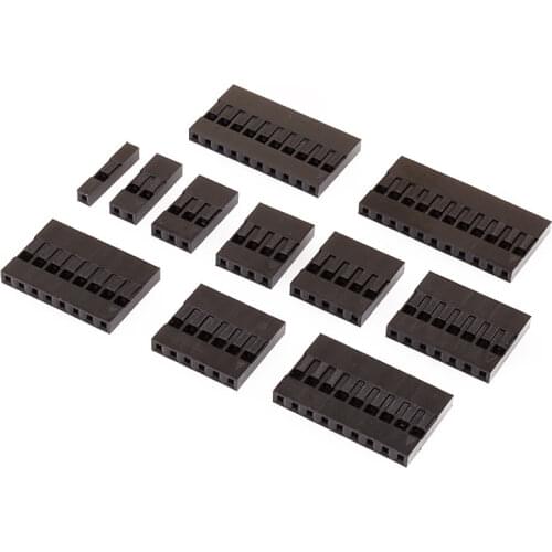 100pcs Dupont Plastic Shell Plug single row 2.54mm 1P/2P/3P/4P/5P/6P/7P/8P/9P/10P Housing Connectors