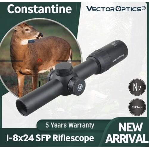 Vector Optics Constantine 1-8X24 SFP 1/10MIL RIFLESCOPE Optical Hunting Rifle Scope IPX6 For Sporting Competition .338 7.62 .308