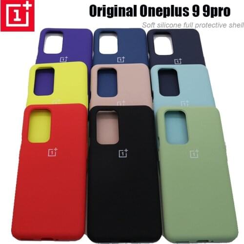 Original OnePlus 9 9pro Case Liquid Silicon Back Cover One Plus 9 9 pro Soft Case Shockproof Full Protectiver Case