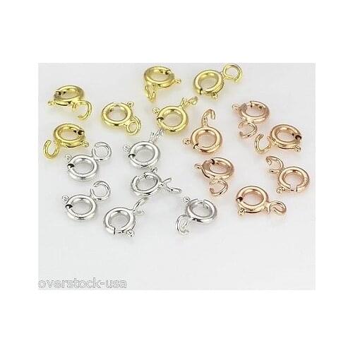 18K Gold Necklace Chain Spring Clasp / Size: 4.5mm 1PCS ONLY, Choose Metal