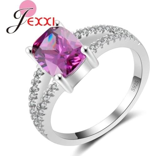 Retro Style Fashion 925 Sterling Silver Rings For Women Wedding Jewelry CZ Rhinestone Engagement Valentines Days Ring