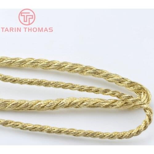 5 meters 2.5MM 3.5MM Gold Color Silver Color Silk Thread Rope Cords Diy Jewelry Findings Accessories wholesale
