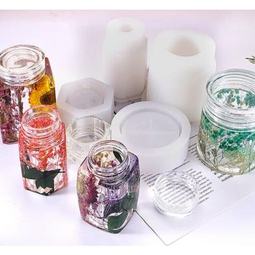 3D Bottle Silicone Mold (Hollow Inside) Trinket Box Making Resin Storage Supplies Silicone Molds for Resin Art Home Deco Mold