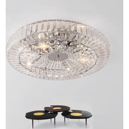Modern minimalist fashion crystal living room lamp designer luxury atmospheric bedroom study ceiling lamp led lighting fixture