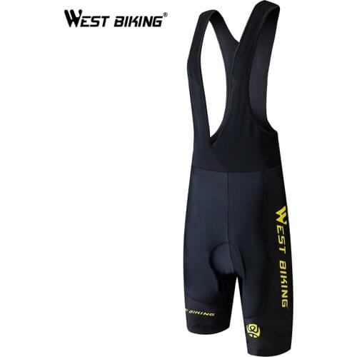 WEST BIKING Bicycle Bib Shorts Men Cilica Gel Cushion XS-5XL Spexcel Bicycle Outdoor Wear Salopette Ciclismo Cycling Bib Shorts