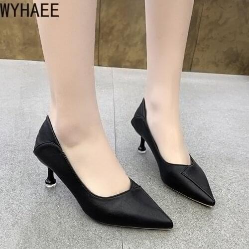 Кожаные туфли-лодочки WYHAEE China At AliExpress