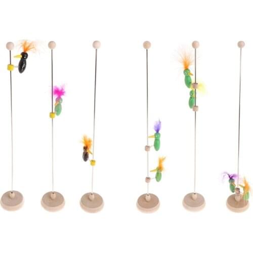 Funny Woodpecker Poles Vintage Retro Classic Toy Wood Toy Sliding Kids Toy Gift