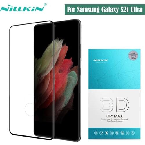 For Samsung Galaxy S21 Ultra S21+ Plus Tempered Glass Full Coverage Screen Protector Nillkin 3D CP+Max 9H Glass For Samsung S21