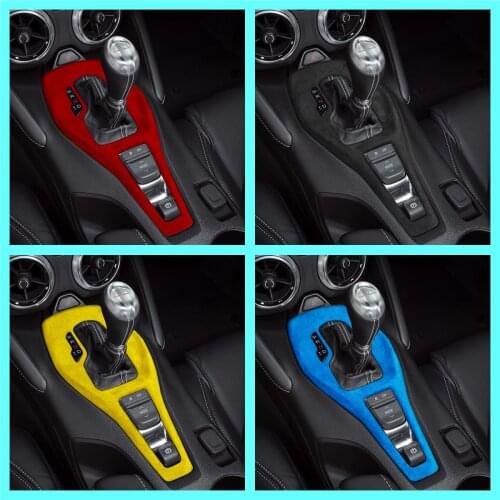 Suede warp For Chevrolet Camaro 2016 2017 2018 2019 Car Interior Accessories Gear Shift Panel Decoration Sticker luccca store