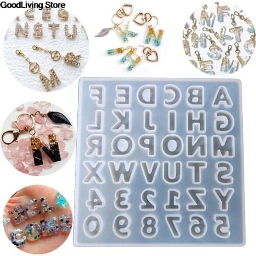 1Pcs English Alphabet Epoxy Resin Molds Mixed Style Silicone Casting Molds For DIY Jewelry Making Findings Supplies Accessories
