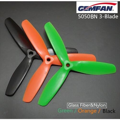 24pcs Gemfan 5050BN Bullnose 3-Blade Glass Fiber Nylon Propeller CW/CCW 5mm Hole for RC FPV Quadcopter accessories（12pairs