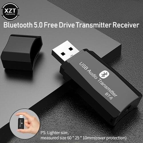 2 IN 1 Bluetooth 5.0 Audio Receiver Transmitter Mini HIFI Stereo Bluetooth AUX USB 3.5mm Jack For TV PC Car Kit Wireless Adapter