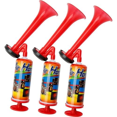 3x Handheld Air Horn Safety Loud Pleasure Boat Warning Push Up Pump Airhorn