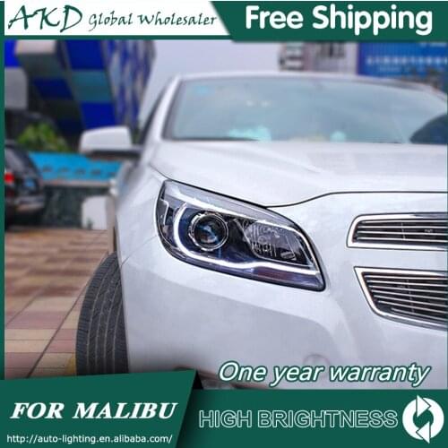AKD Car Styling for Chevrolet Malibu Headlights 2012-2016 Malibu LED Headlight DRL Bi Xenon Lens High Low Beam Parking Fog Lamp