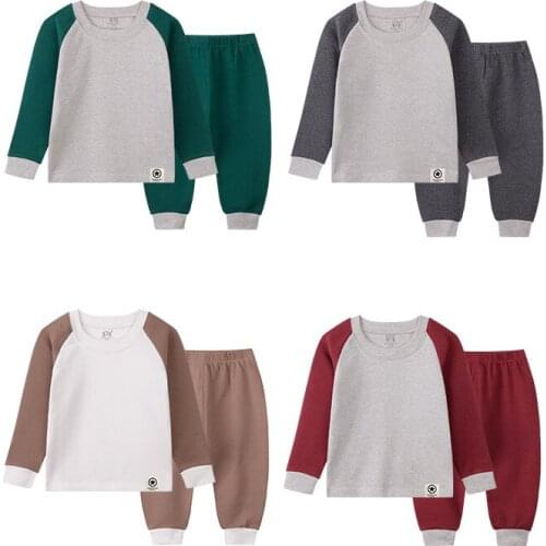 Baby Home Clothes Suit Fashion Kids Pajamas Boy Girl Clothing Set Long Sleeve T Shirts and Pants Set